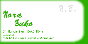 nora buko business card
