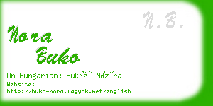 nora buko business card